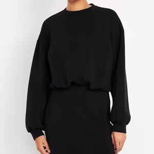 Bounce Fleece Bubble-Hem Sweatshirt